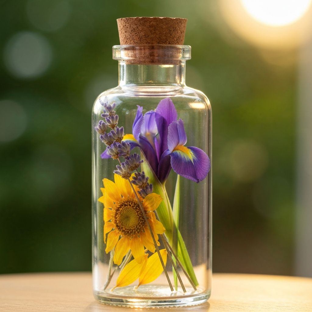 유리병 드라이 플라워